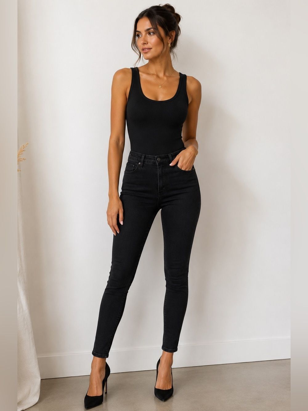 H&M Ribbed Racerback Thong Bodysuit. Size Small - Picture 2 of 10